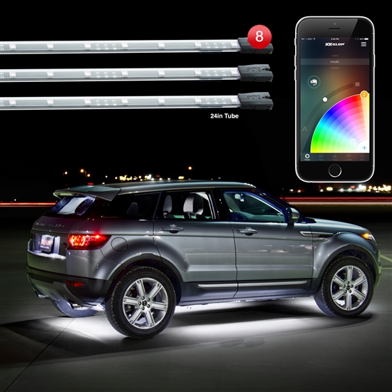 Smart Phone controlled 8pc 16 Million Color Undercar Light Kit - Click Image to Close